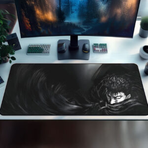Berserk Shadowed Guts Noir Gaming Desk Mat Mouse Pad