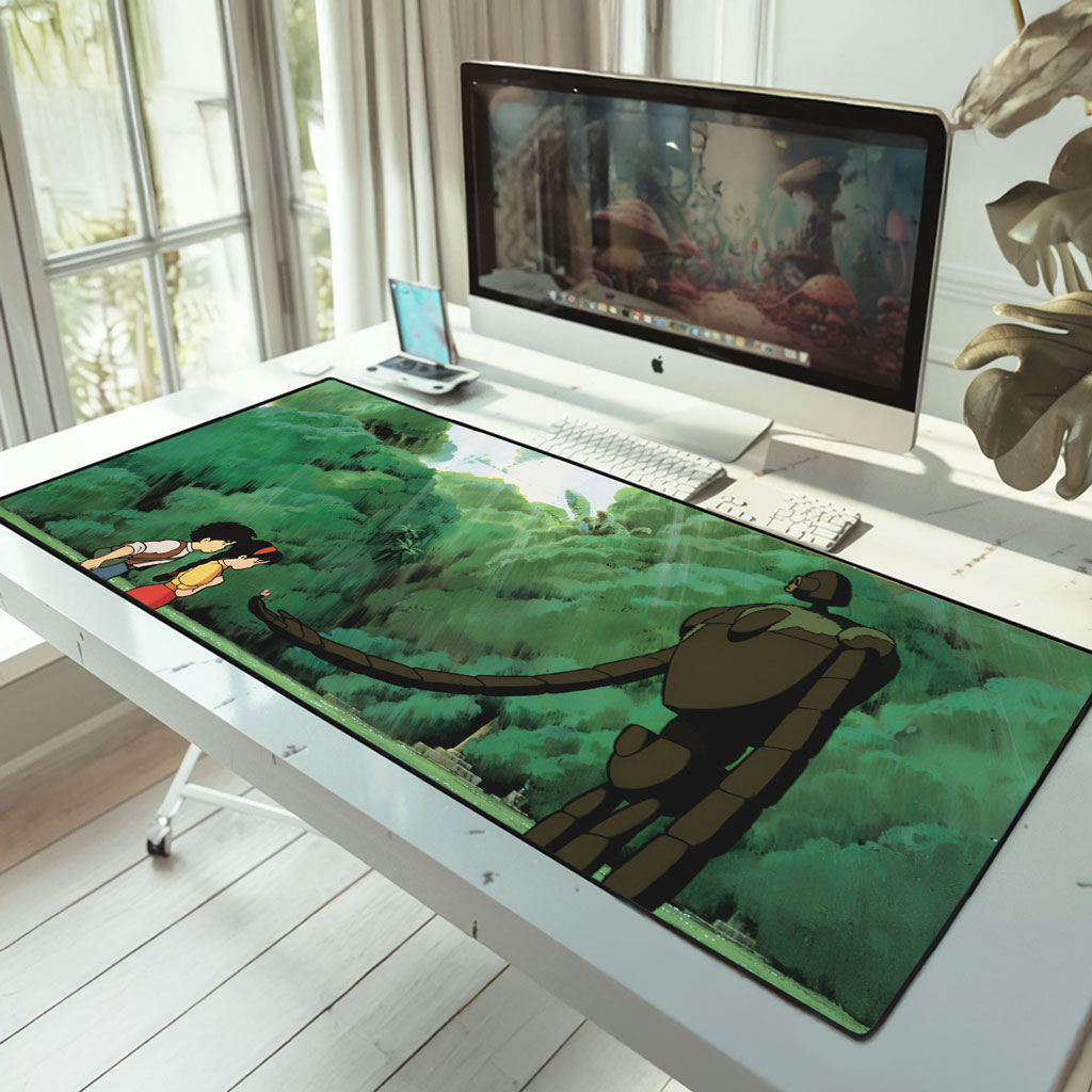 Castle in the Sky Robot Guardian Garden XL Desk Mat 4 Castle in the Sky Robot Guardian Garden XL Desk Mat - Image 4