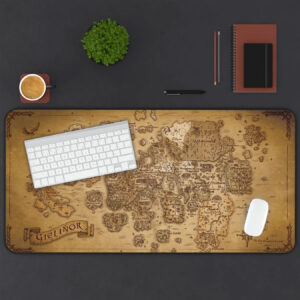 Gielinor World Map Vintage Gaming Desk Mat Mouse Pad
