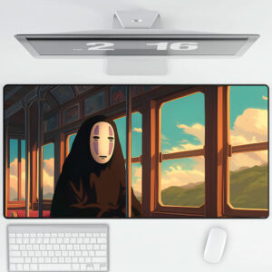 Spirited Away No-Face Train Journey Anime Mouse Pad XXL