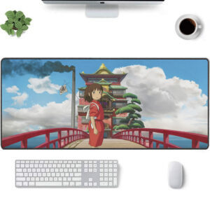 Spirited Away Chihiro Red Bridge Extended Mouse Mat
