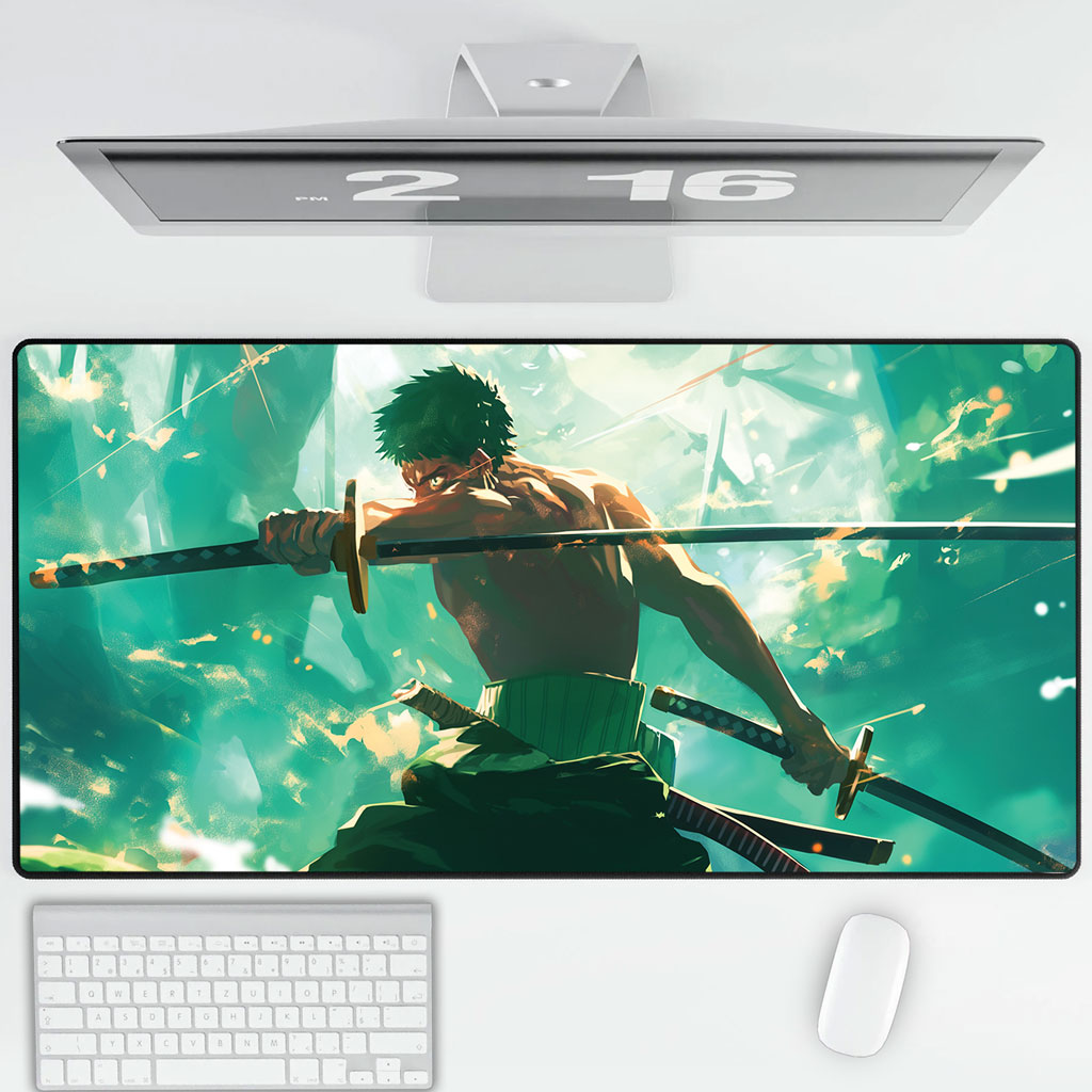 Zoro Three Swords Style Battle Desk Mat Anime for Sale 6 Zoro Three Swords Style Battle Desk Mat Anime for Sale - Image 6