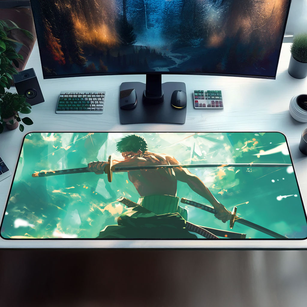 Zoro Three Swords Style Battle Desk Mat Anime for Sale 1 Zoro Three Swords Style Battle Desk Mat Anime for Sale